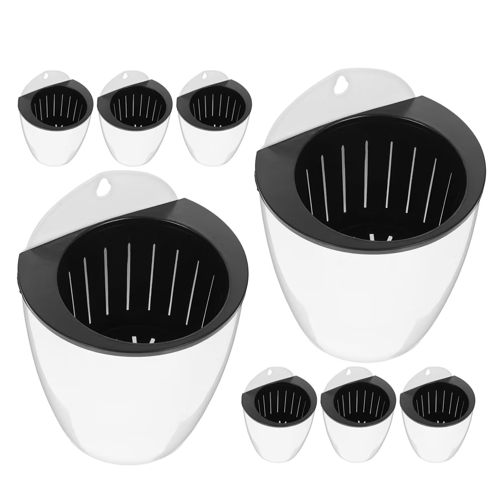 8 Pcs White Automatic Water Absorbent Flower Pot F948573