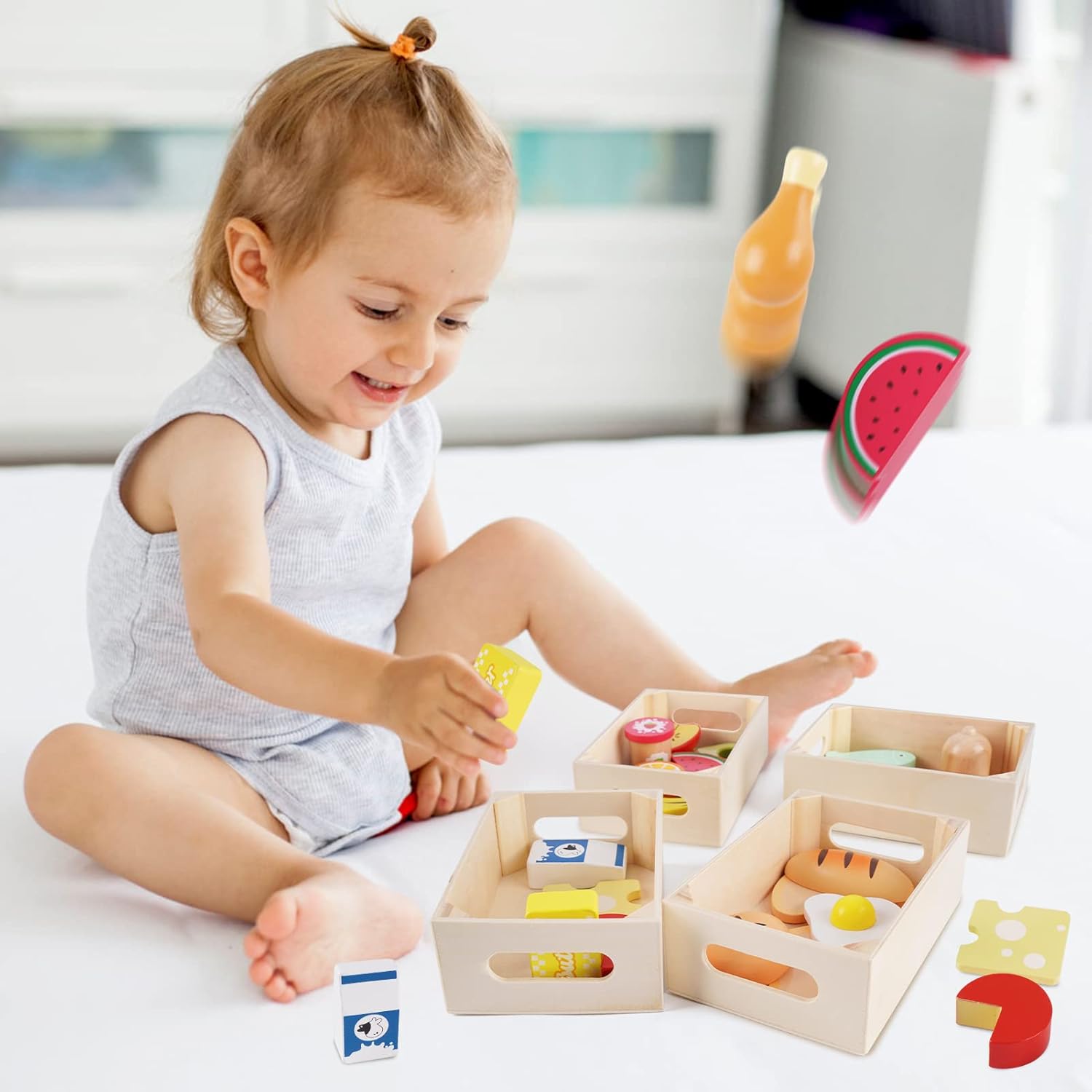 Wooden Play Food Sets for Toddlers E38265