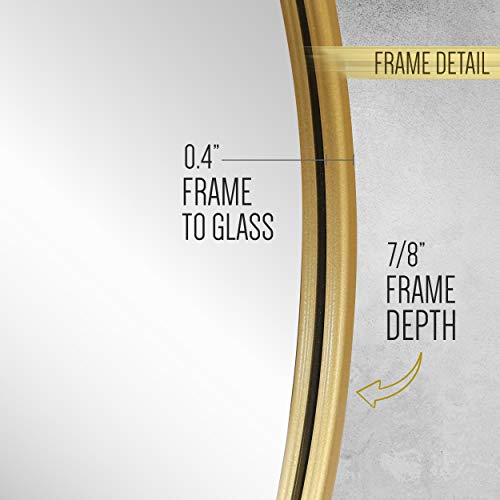 Gold 36 Inch Round Wall Mirror B758