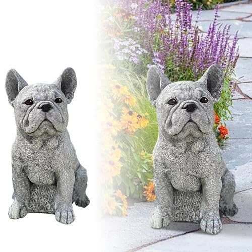 Sitting Dog Resin Statue H746