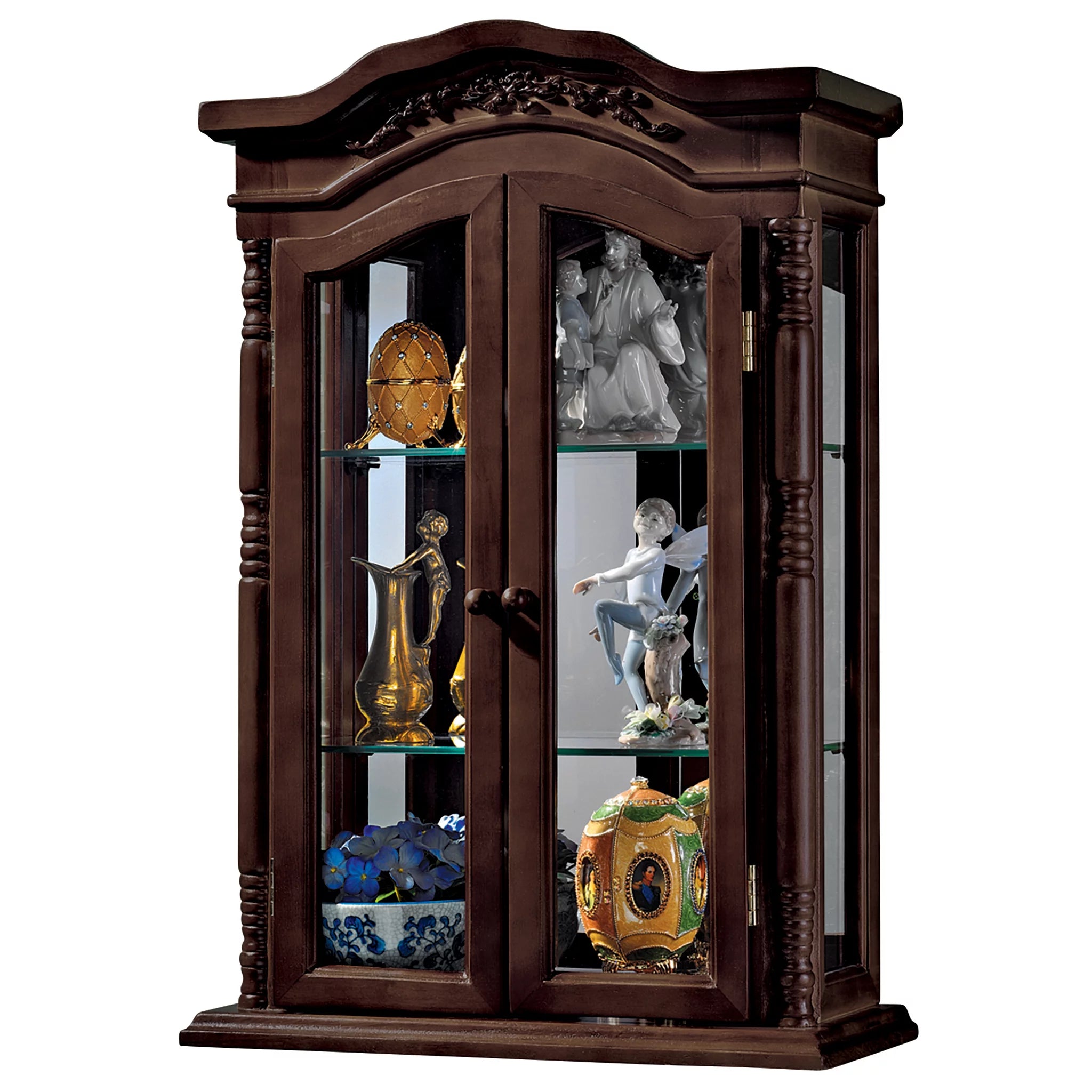 Hardwood Wall Curio Cabinet Z40640