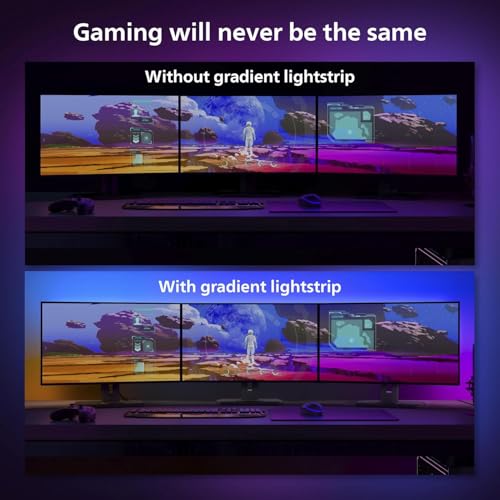 Black Gradient PC LED Lightstrip for 24'' to 27'' Monitors O2247