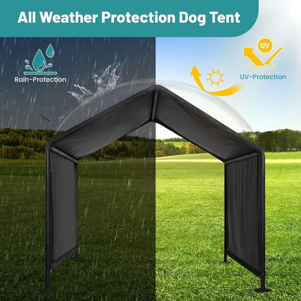 Black Waterproof Dog House (49" L x 49" W x 43" H) N640