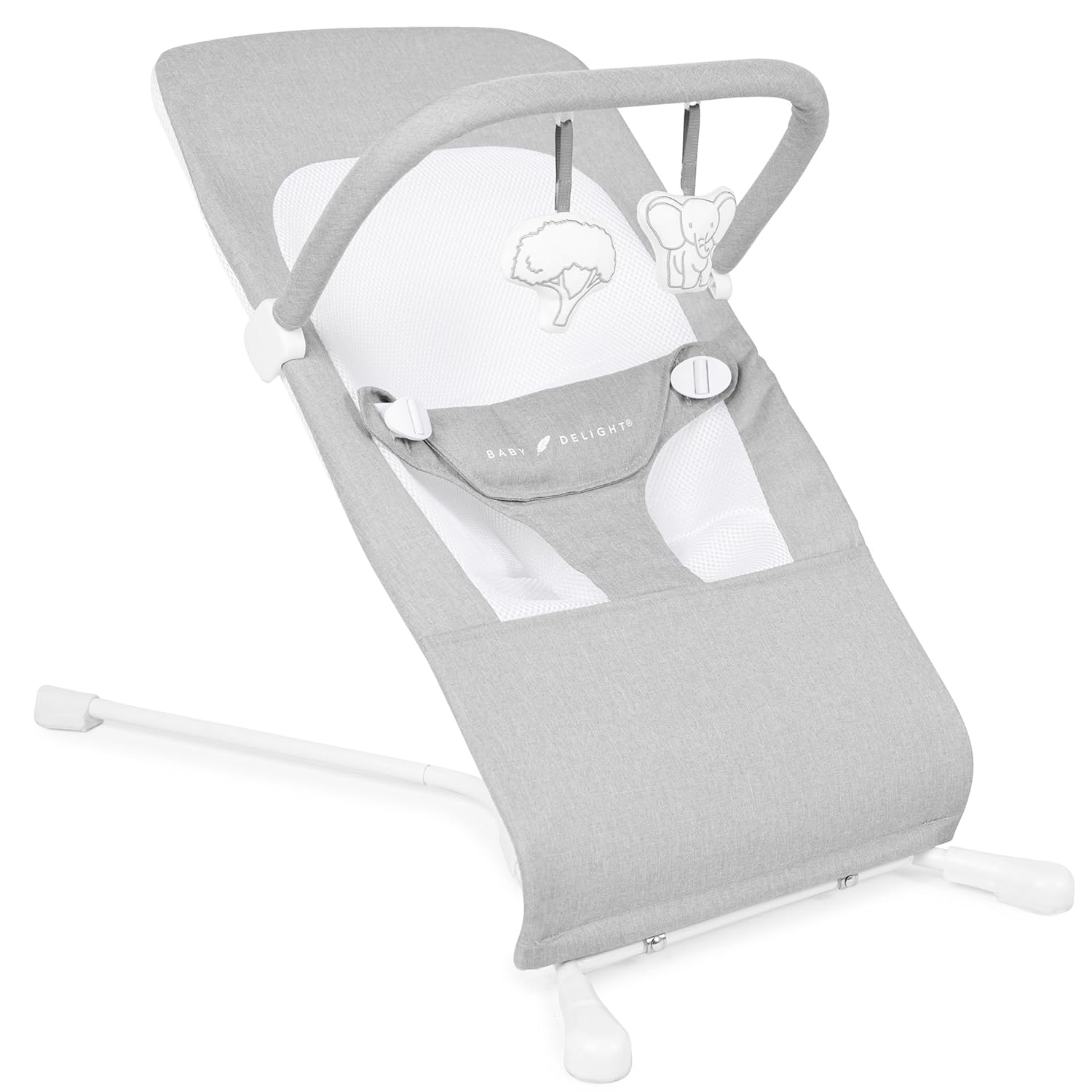 3-Position Recline Pebble Grey Baby Bouncer I68678