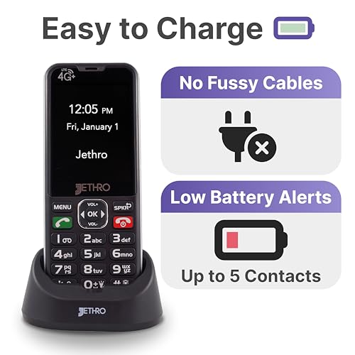 4G Unlocked Senior Cell Phone with Charging Dock B9377