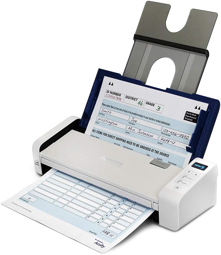 Blue & White Duplex Portable Document Scanner I946