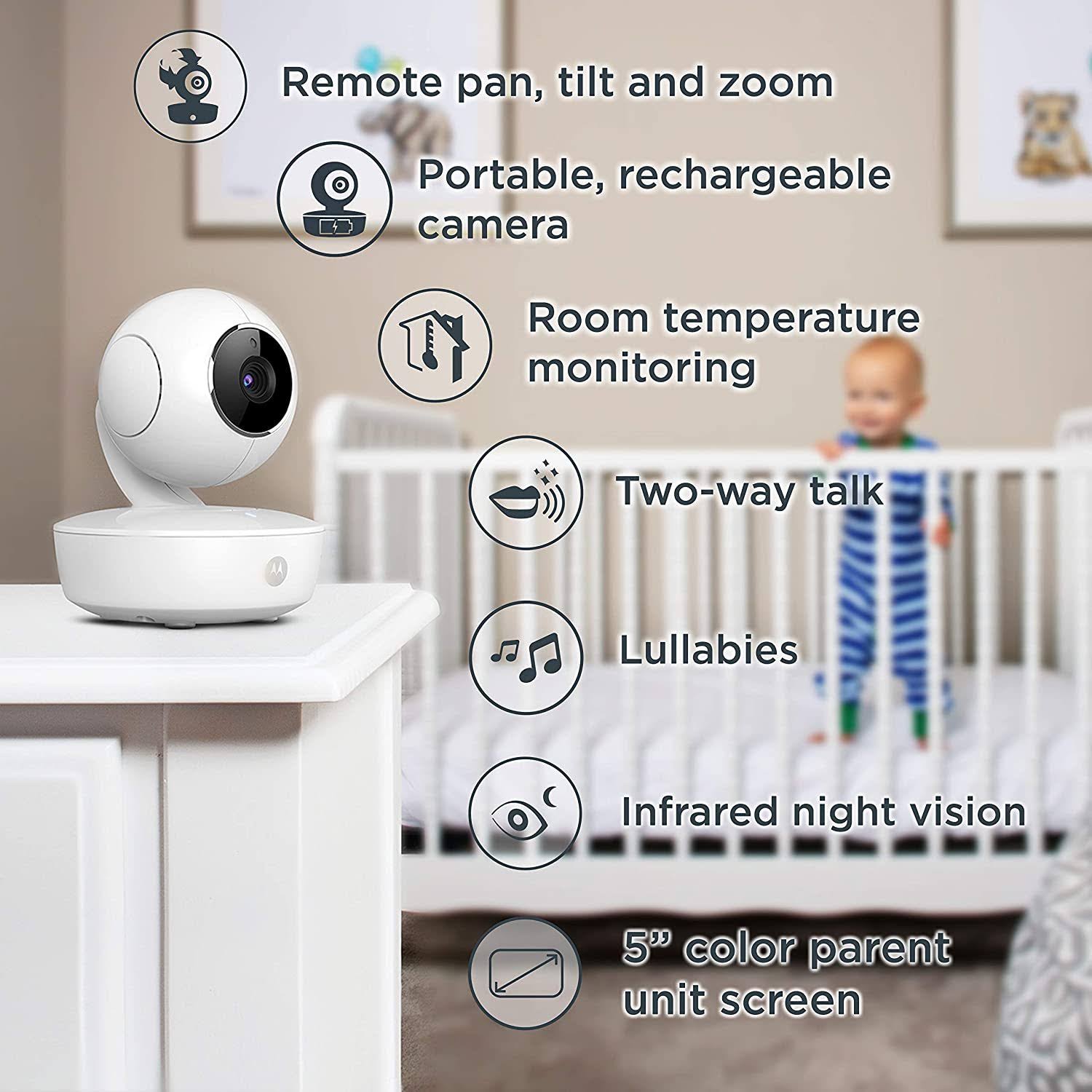 5x22 Video Baby Monitor with Two Cameras W7683