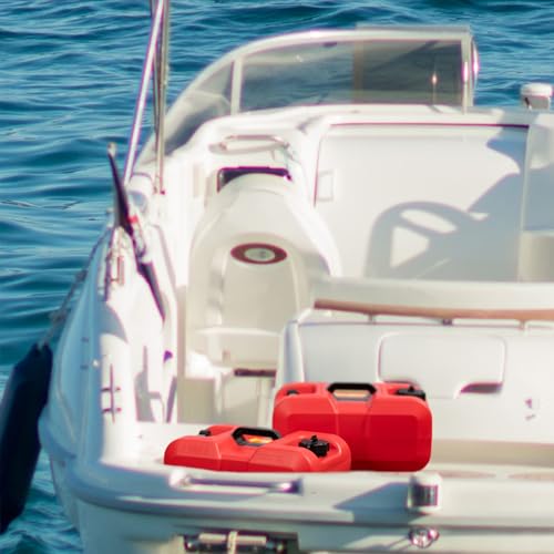 Rectangular 9 Gallon Low Profile Marine Fuel Tank, 23-Inches x 14-Inches x 11.5-Inches, Red F5919