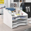 White Letter Tray Paper Organizer D9738
