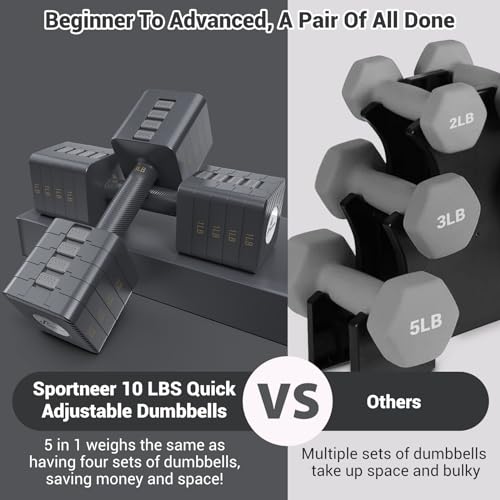Adjustable 10 LB Dumbbells Set of 2 M2981