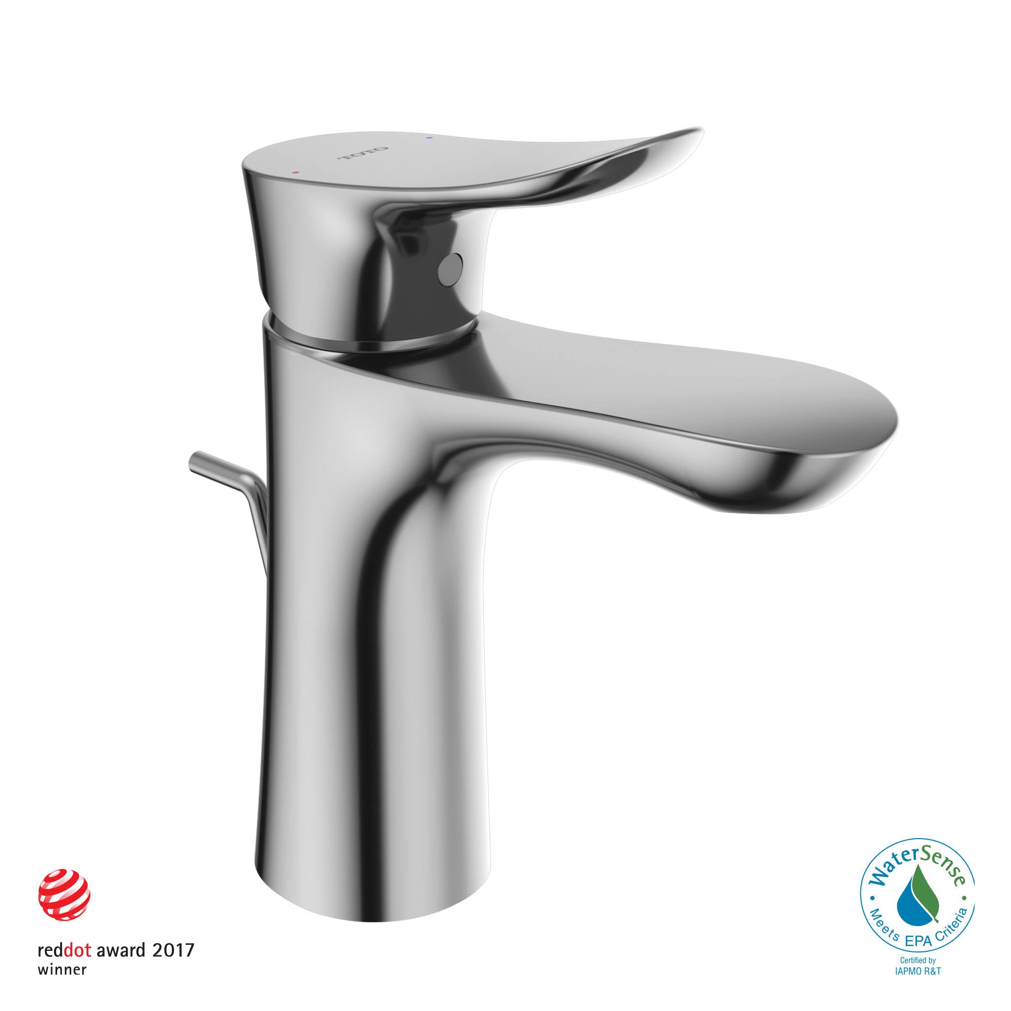 Polished Chrome Single Handle Bathroom Sink Faucet Q896352