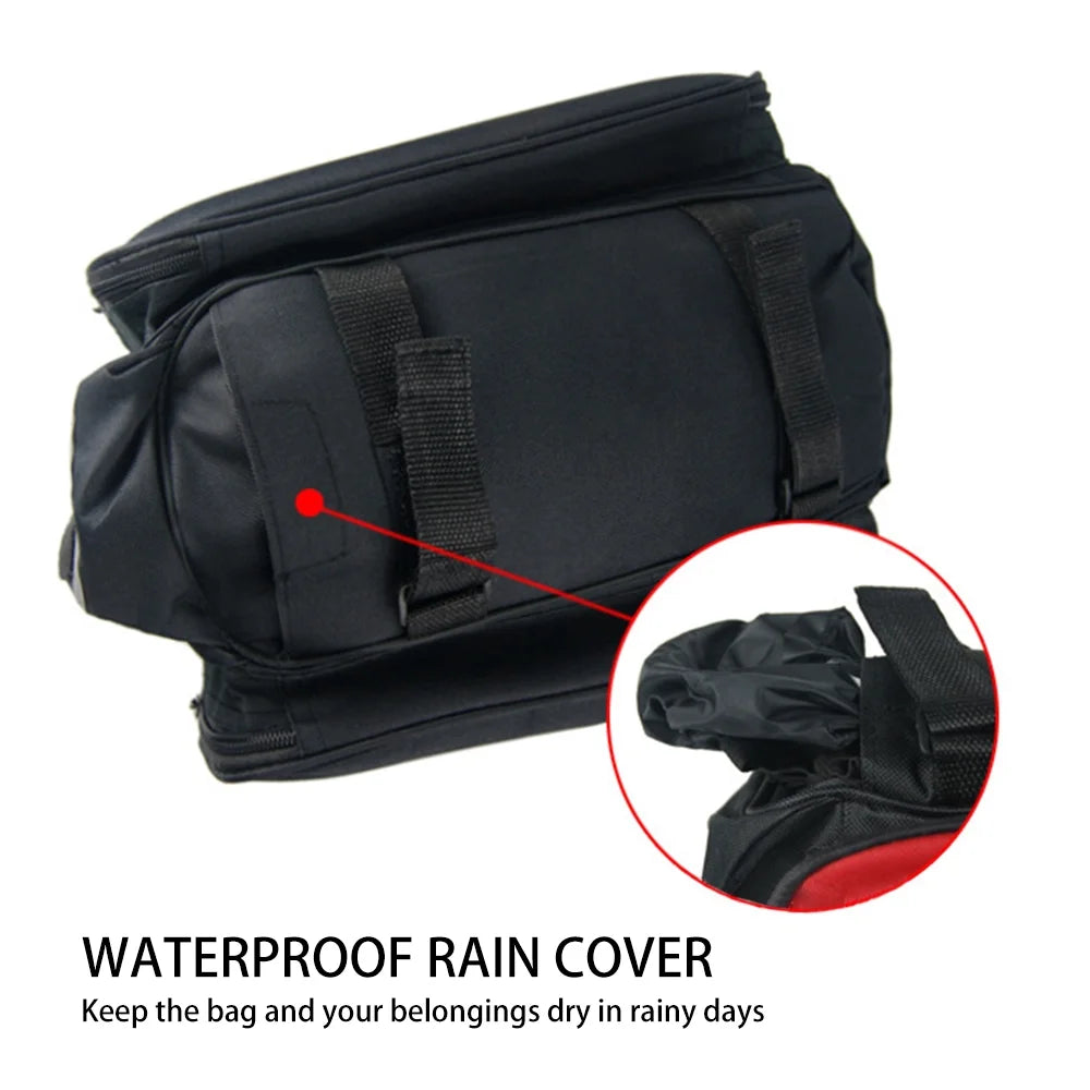 Rear Seat Bag Expandable Bike Rack Bag with Rain Cover Z1273