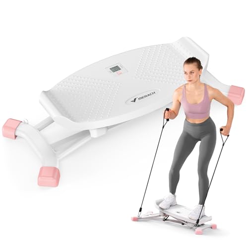 Black Sliding Ski Simulator with Resistance Bands, 300 LBS Loading Capacity Exercise Equipment C34868