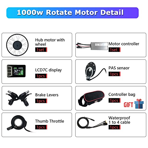 48V 1000W 1500W Rear Drive Hub Motor Ebike Conversion Kit, 27.5inch E97557
