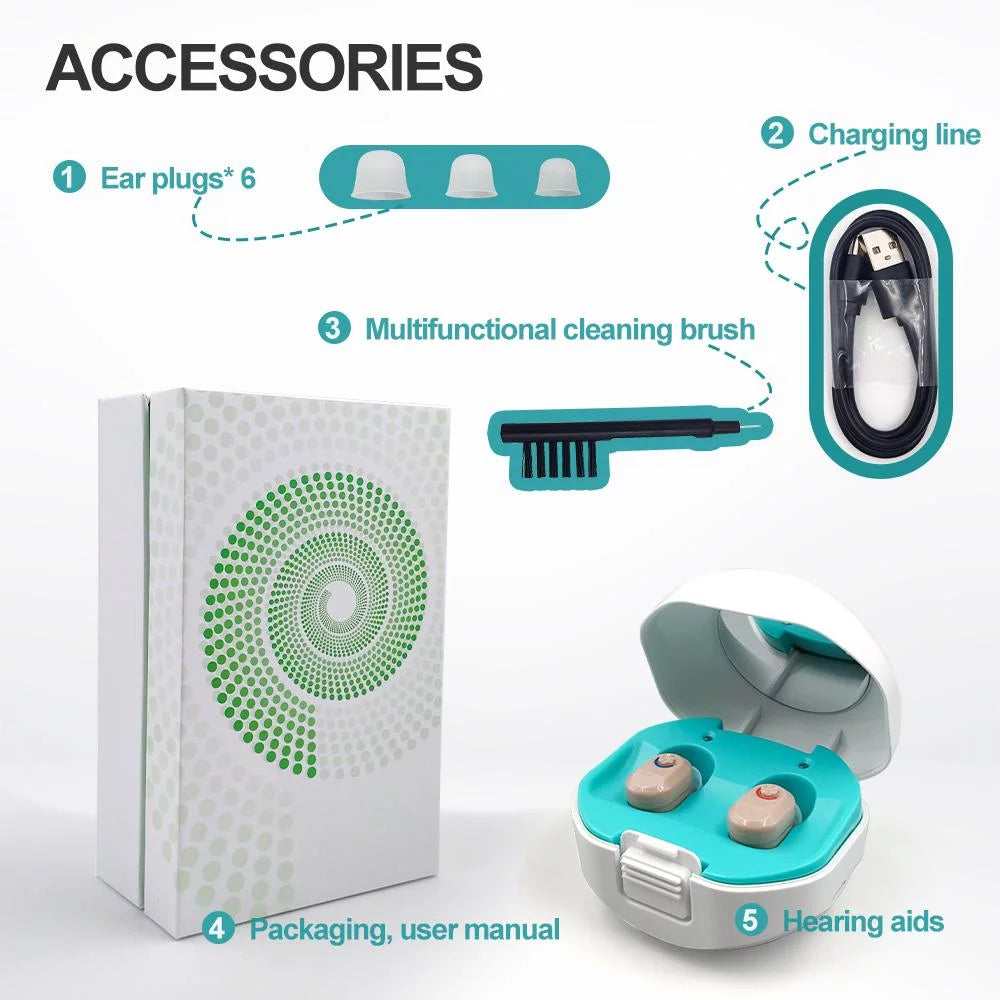 Mini Invisible Rechargeable Hearing Amplifier with Noise Cancelling A579