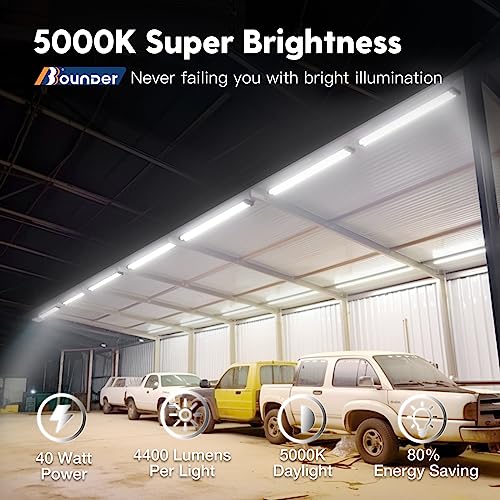 12 Pack 4 FT 5000K 4400 LM LED Shop Light with Reflector R92100