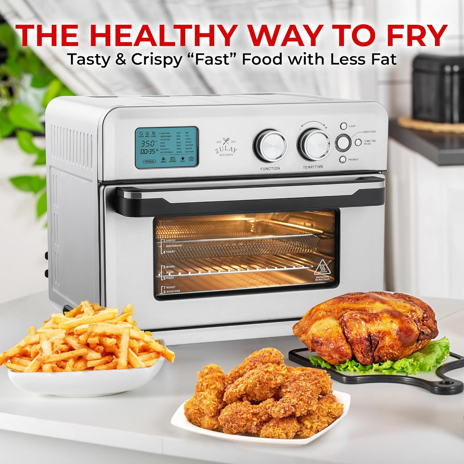26.4Qt Stainless Steel Air Fryer Toaster Oven Combo O98909