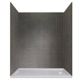 32 in. x 60 in. x 78 in. White Shower Kit with Right Drain Base (5-Piece) S166579