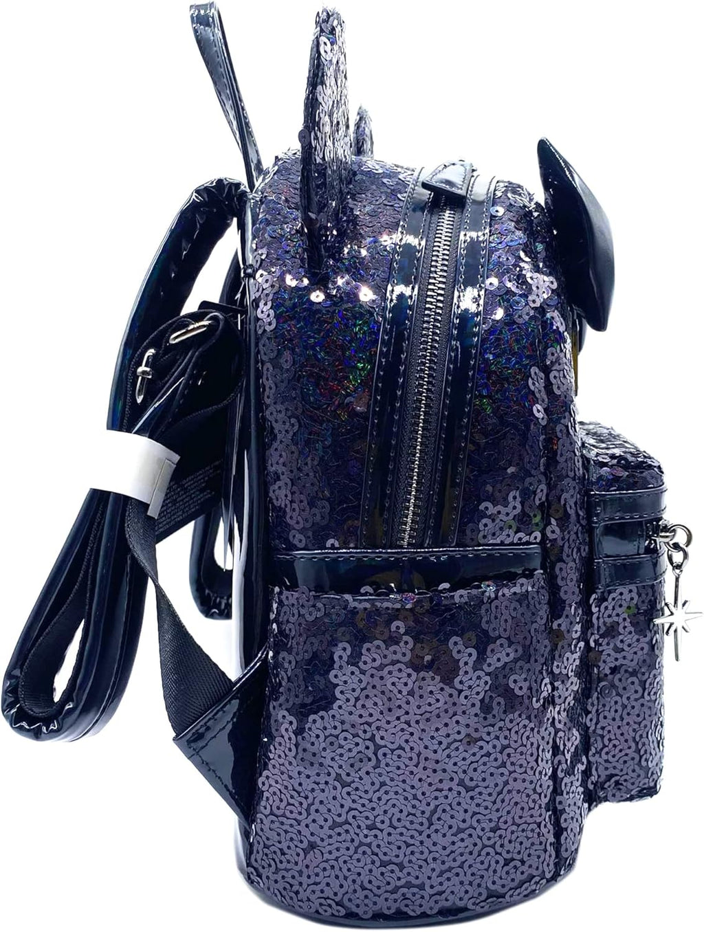 Black Holographic Sequin Minnie Mini Backpack N5346
