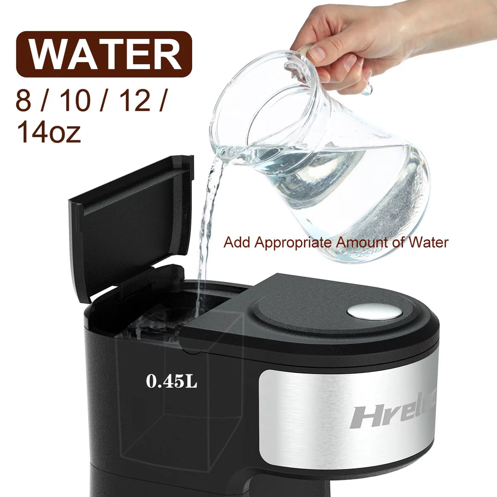 Mini Coffee Machine with Self-Cleaning Function and 8-14 oz Brew Size A2378
