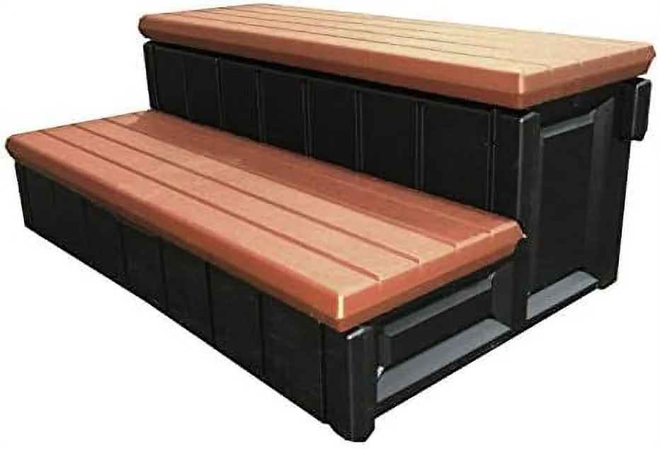 Redwood Black 36" Plastic 2 Stair Spa Steps H3460