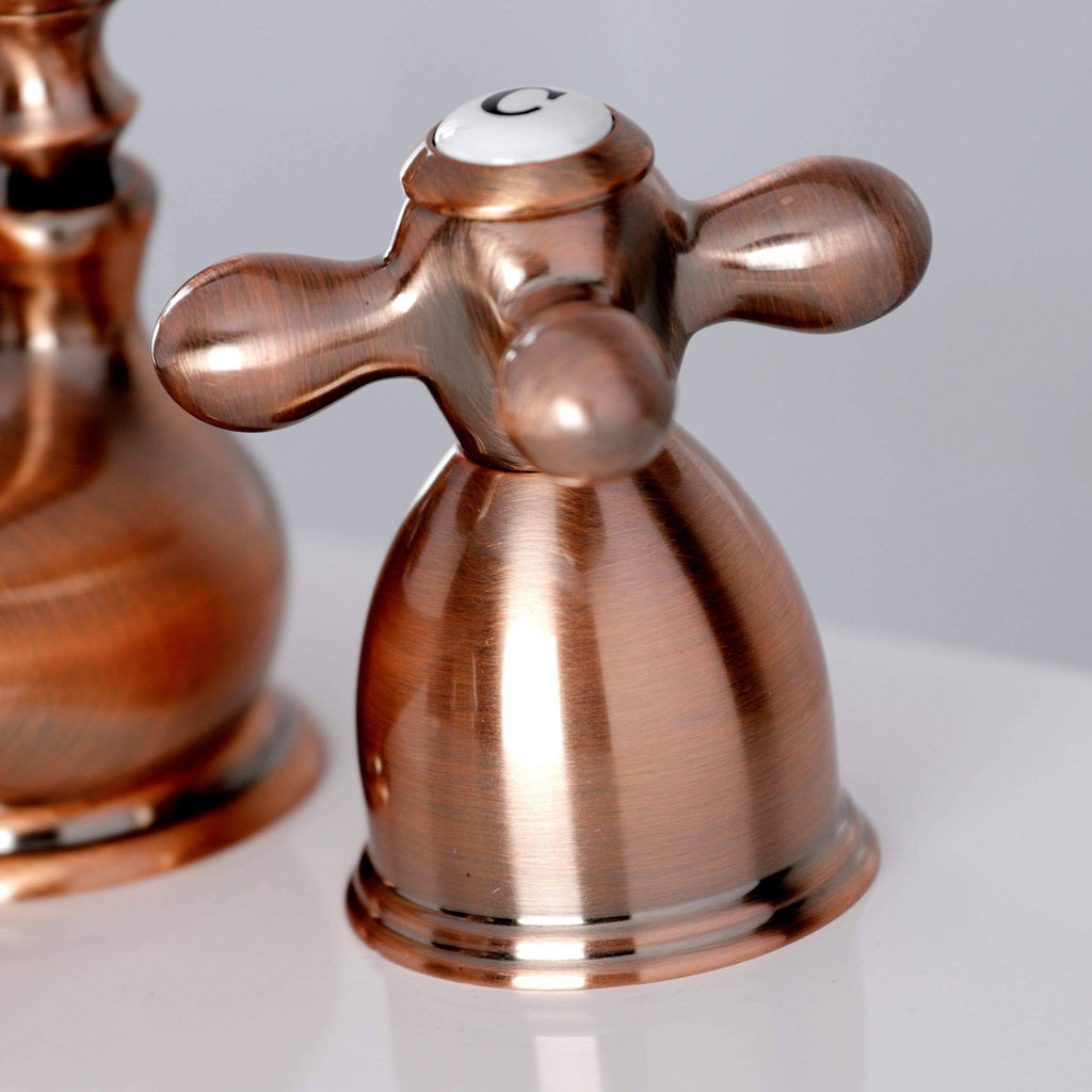 Antique Copper Mini-Widespread Bathroom Faucet P544101