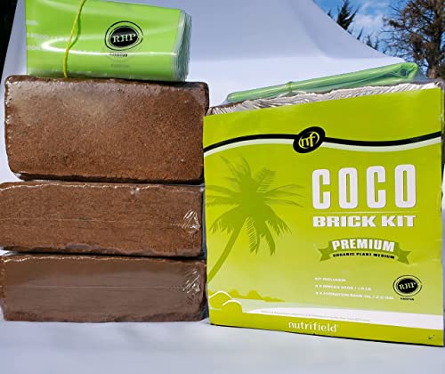 Coco Coir Bricks 5.5 Lbs Organic Compressed Coco Coir Soil Peat Blocks V191