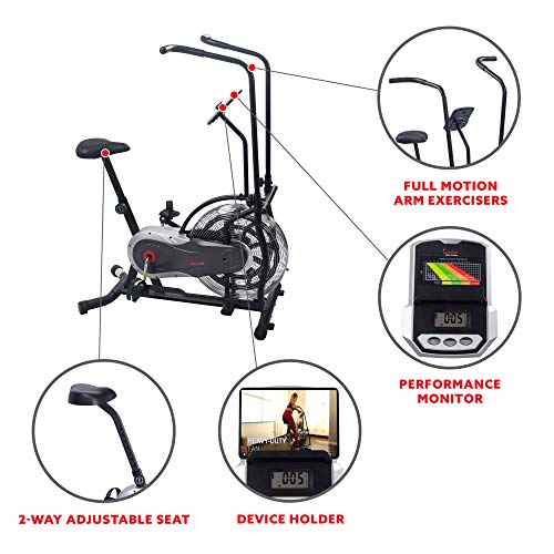 Air Bike Fan Exercise Bike with Digital Monitor and Adjustable Seat M773556