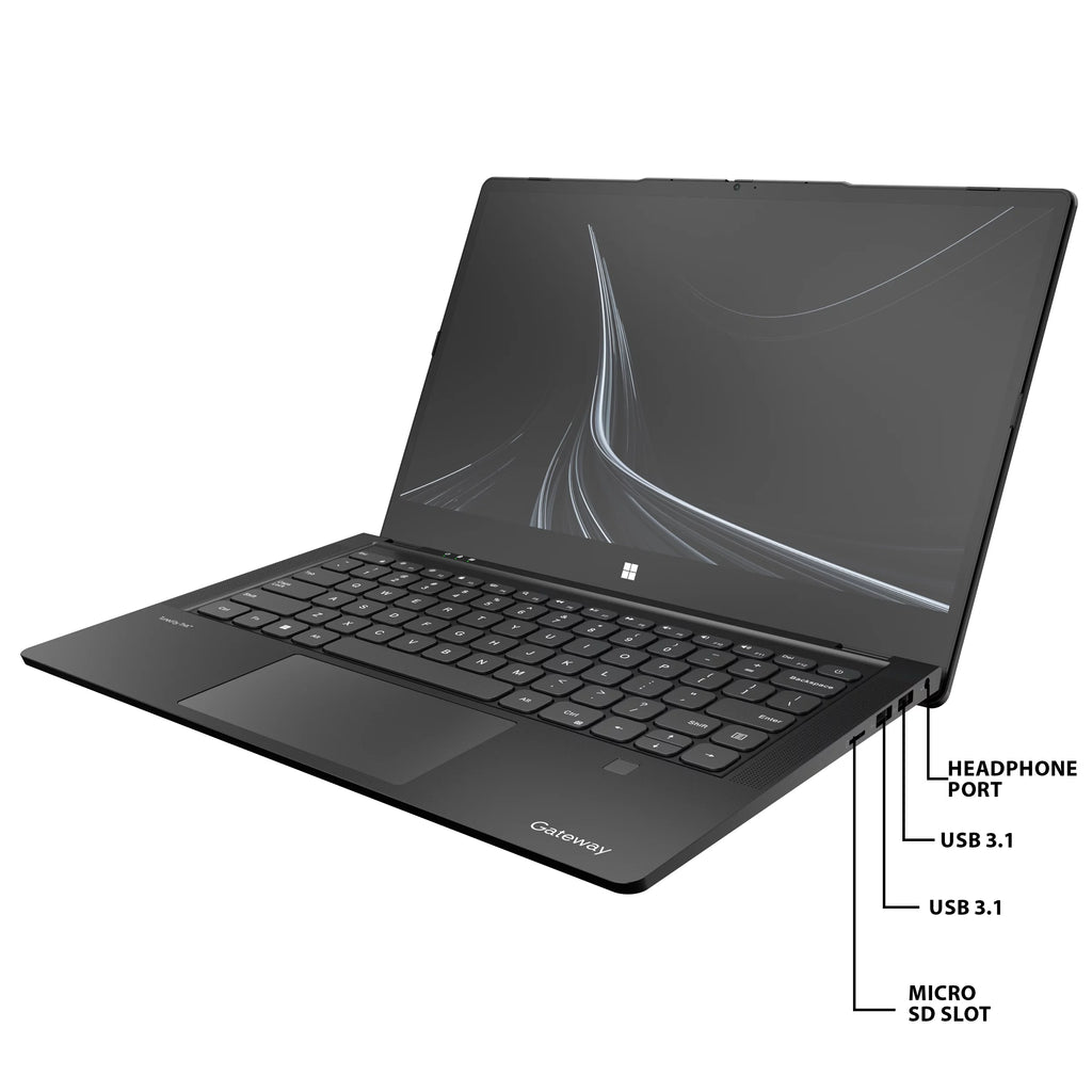 14.1" FHD Touchscreen Notebook, Intel Core i7-1255U, 8GB RAM, 512GB SSD, Windows 11, Black Q205