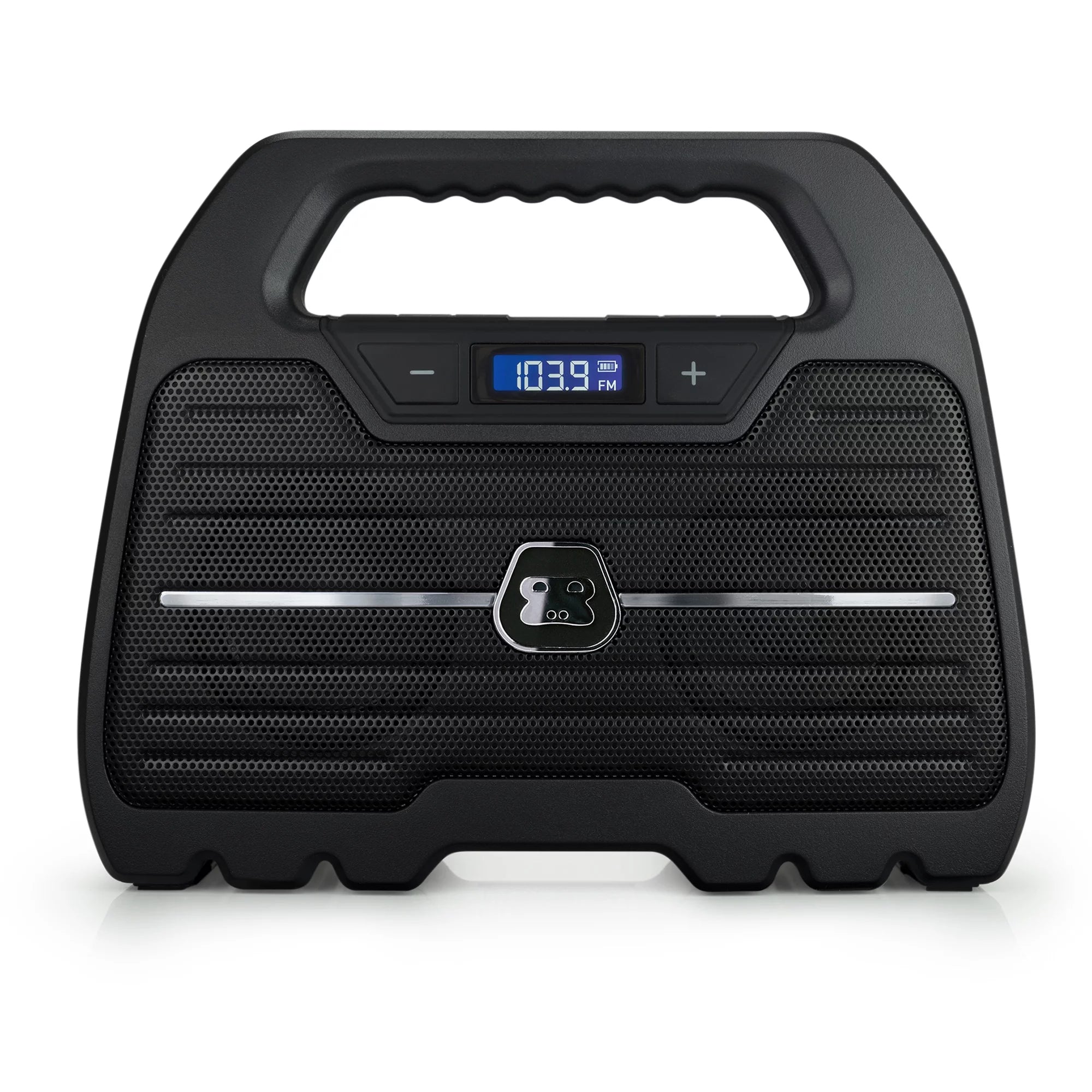 Rugged Water Resistant Portable Bluetooth Wireless Boombox Speaker with FM Radio Rechargeable Battery and USB Phone Charger D121