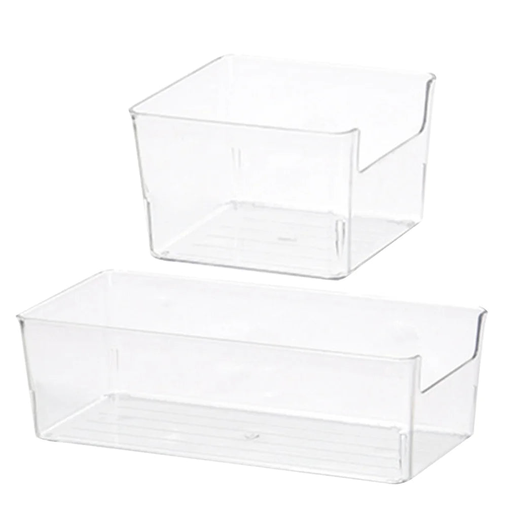 Clear Desktop Storage Box with Dividers Y5261
