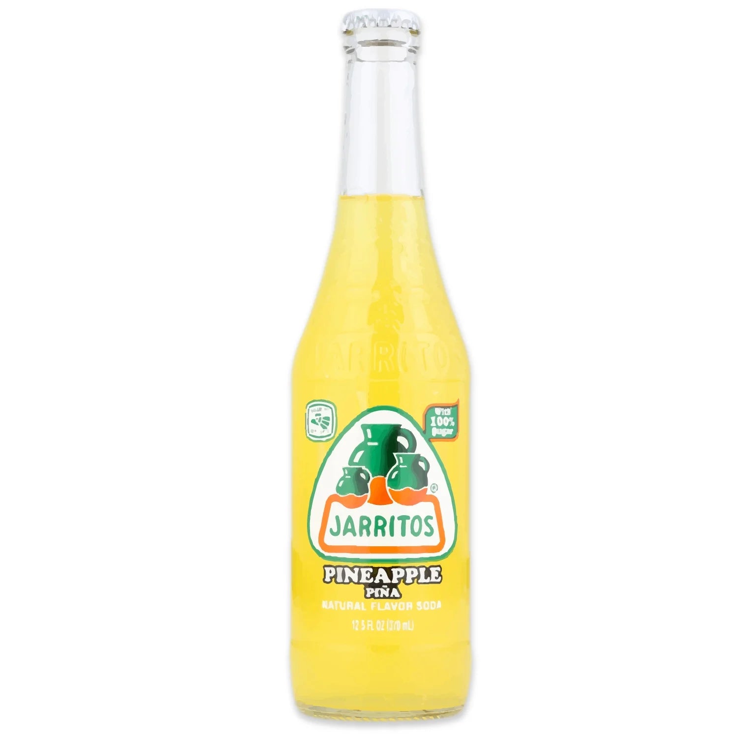 Pineapple Natural Flavor Soda With Real Sugar 12/12.5 fl. oz. Glass Bottles (12-Pack) V46798