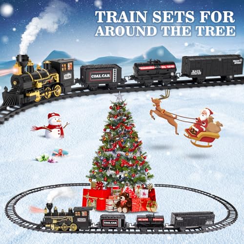 Electric Train Toy with Steam, Light & Sound Y241