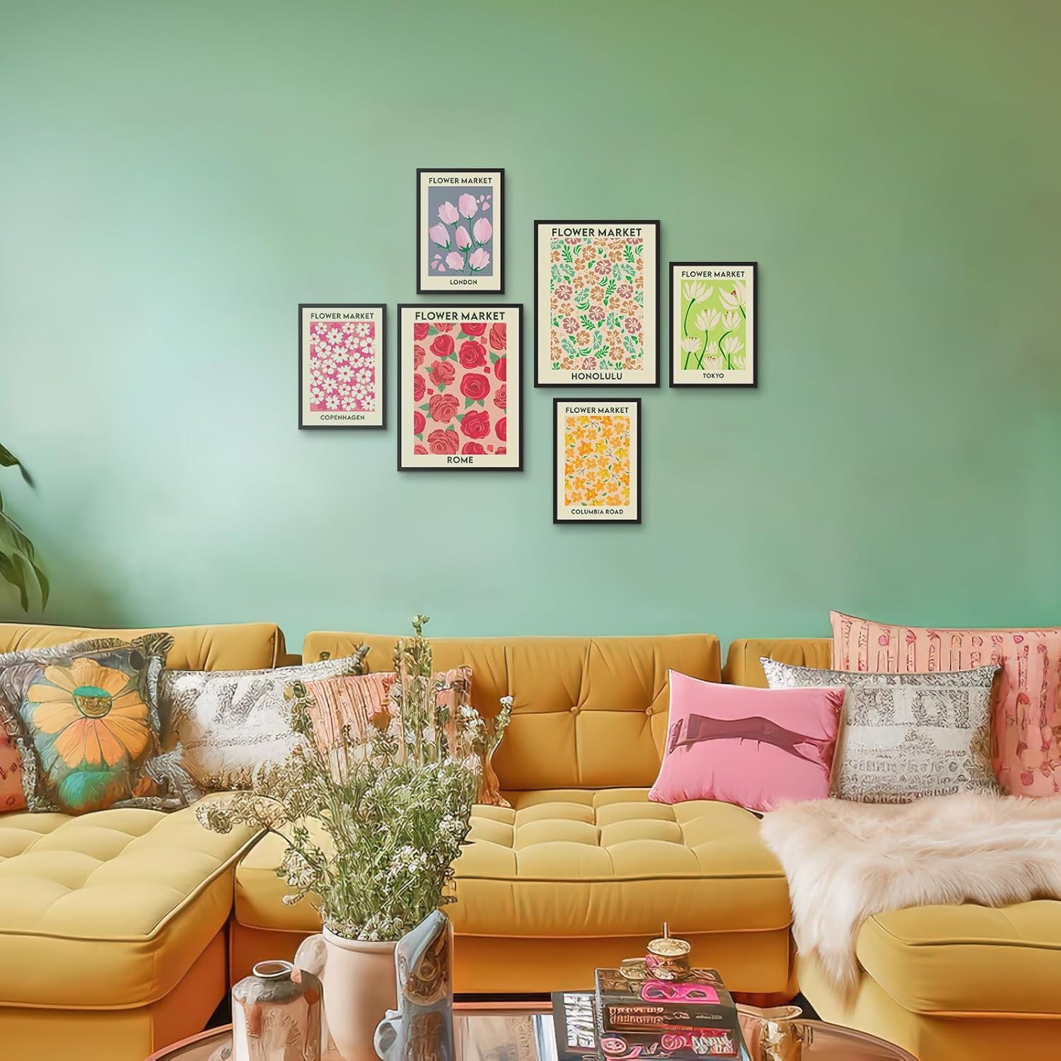 6 Pack Wall Art Posters Prints L369