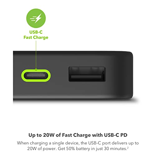 20,000 mAh Power Bank with USB-A and USB-C Ports M300