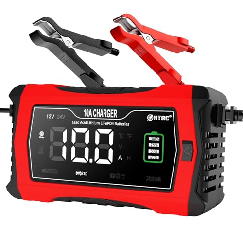 10-Amp 12V 24V Smart Car Battery Charger Z3913