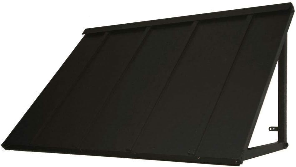 Black 6 ft. Metal Door/Window Awning Fixed Outdoor Canopy 80 Inch W x 24 Inch Proj T687