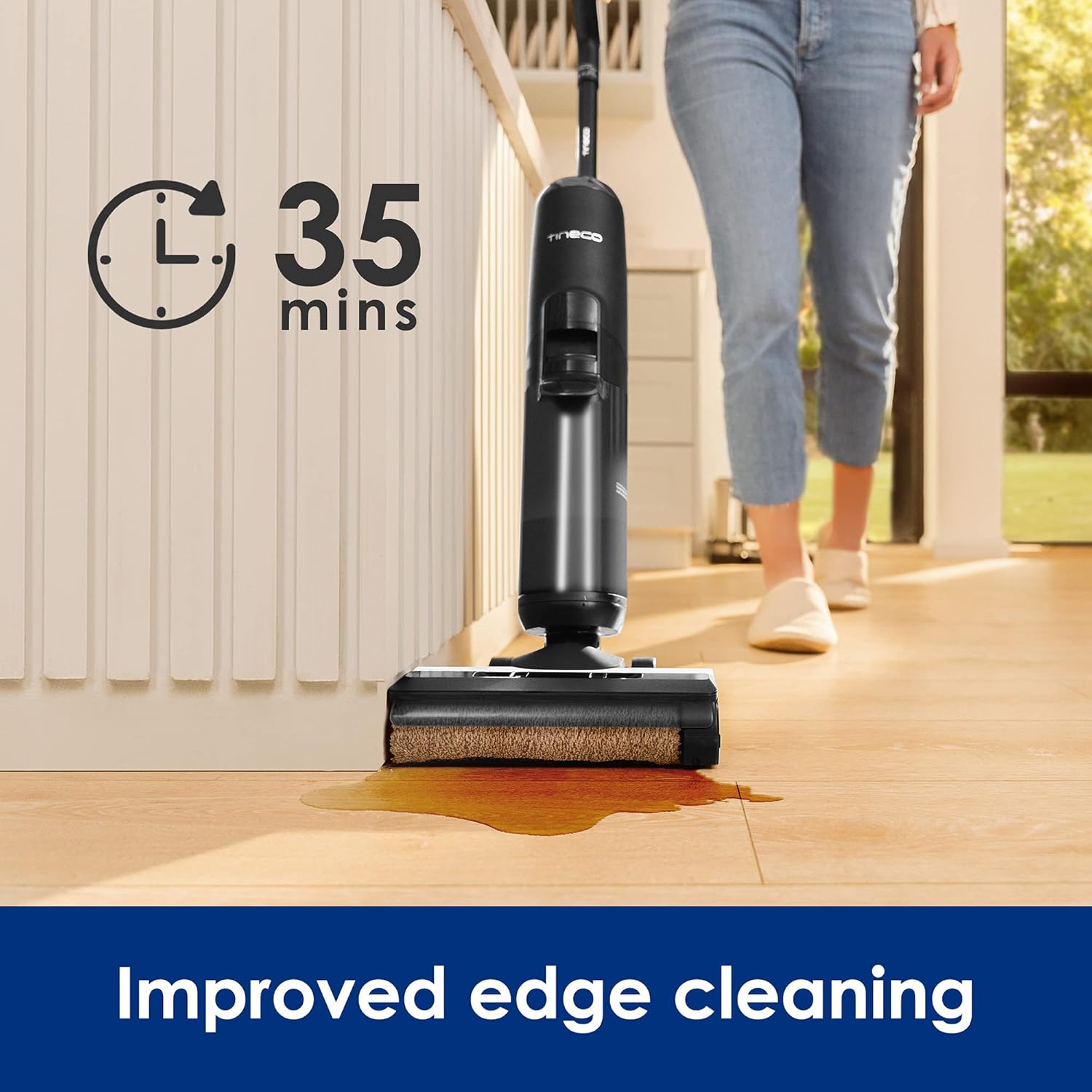 Smart Cordless Wet Dry Vacuum Cleaner and Mop, Black T244239