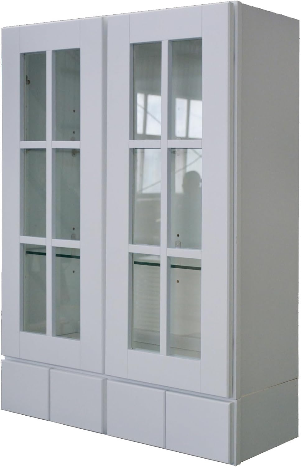 30" x 42" Wall Cabinet with Glass Doors and 4 Drawers Q646178