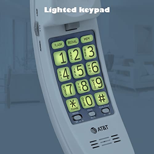 Corded Home Phone with Extra Big Buttons, Black J380041