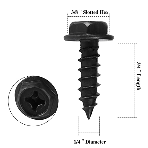 Silver M6 Tamper Proof License Plate Screws Kits G3194