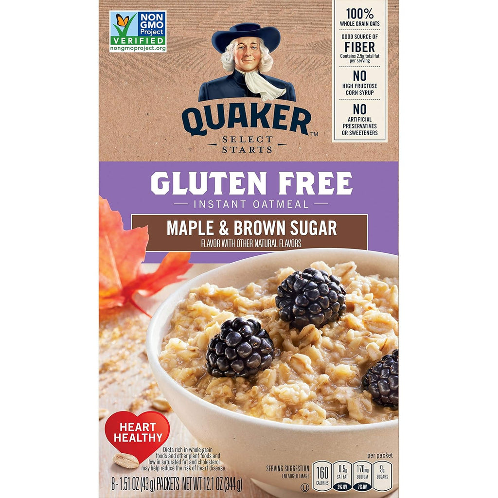 Gluten Free Maple & Brown Sugar Instant Oatmeal, 12.1 Oz B18448