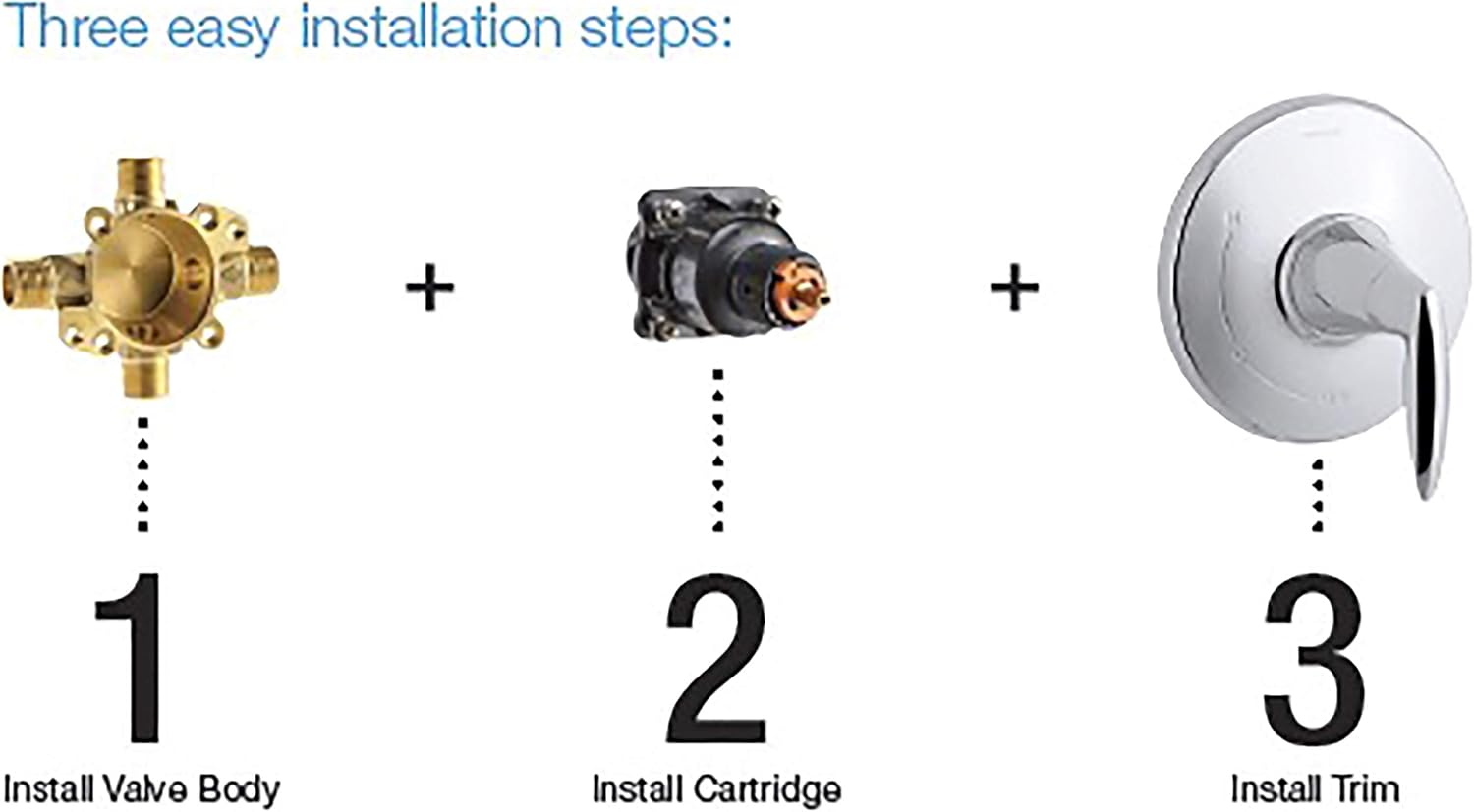 Gray Pressure-Balancing Valve Body and Cartridge Kit Z1341