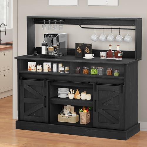 White Sliding Barn Door Sideboard Cabinet with Storage R553