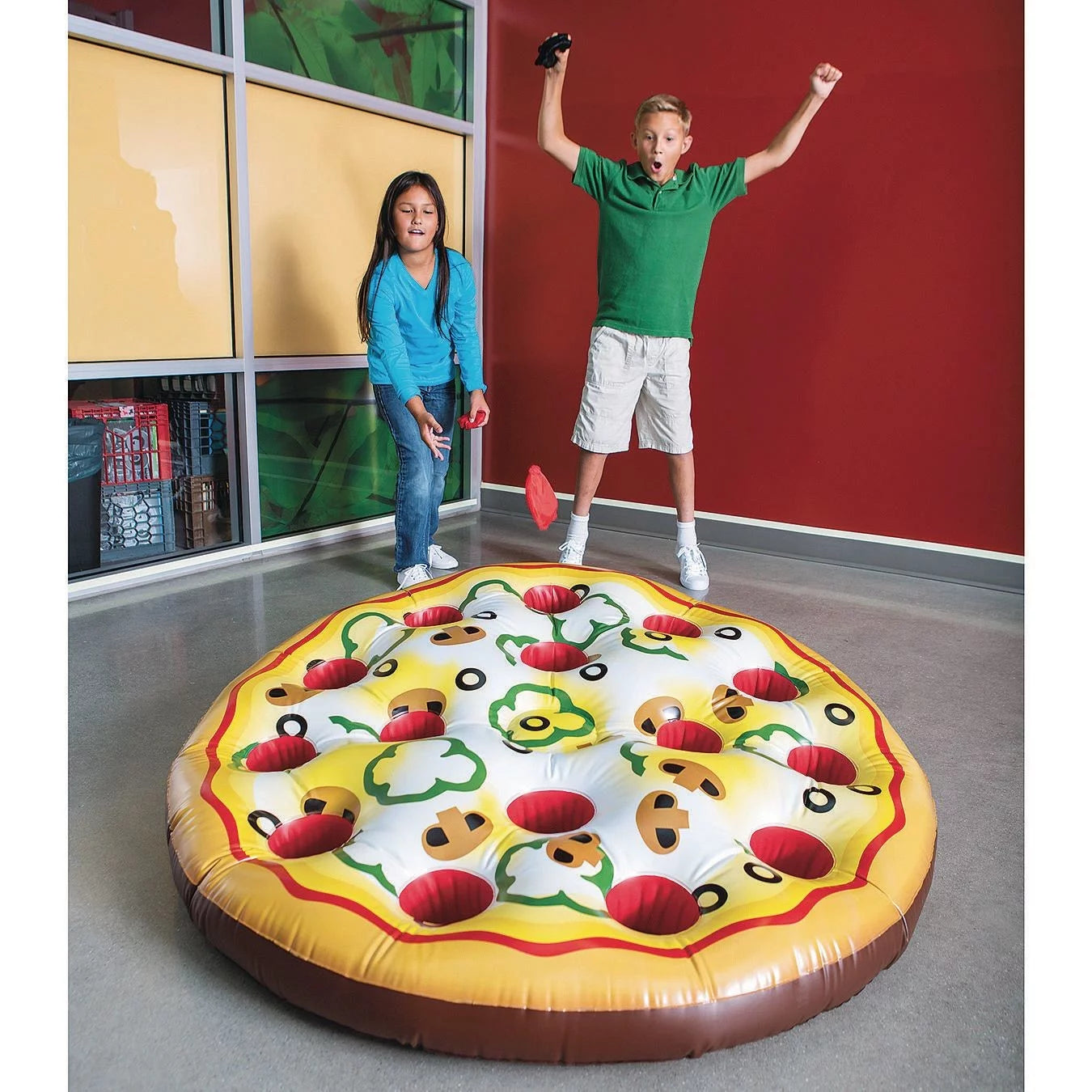 4' Diameter Inflatable Pizza Toss Game O44479