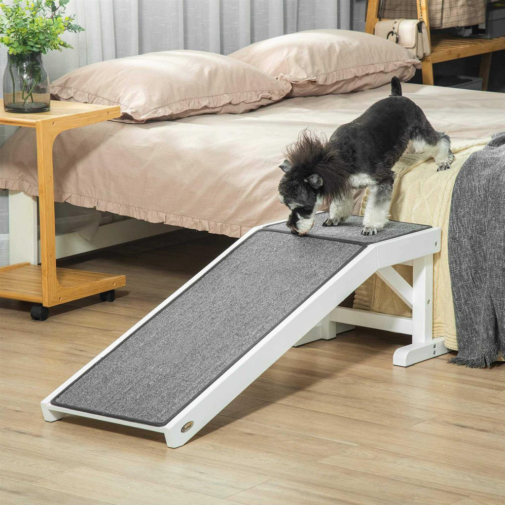 Pet Ramp with Non-Slip Carpet and Top Platform A7225