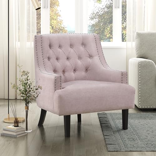 Black Chenille Upholstered Armchair with Solid Wood Frame S464