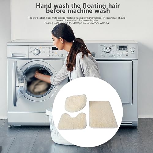 3 Piece Non Slip Soft Absorbent Bathroom Rugs Bath Mat Set P9155