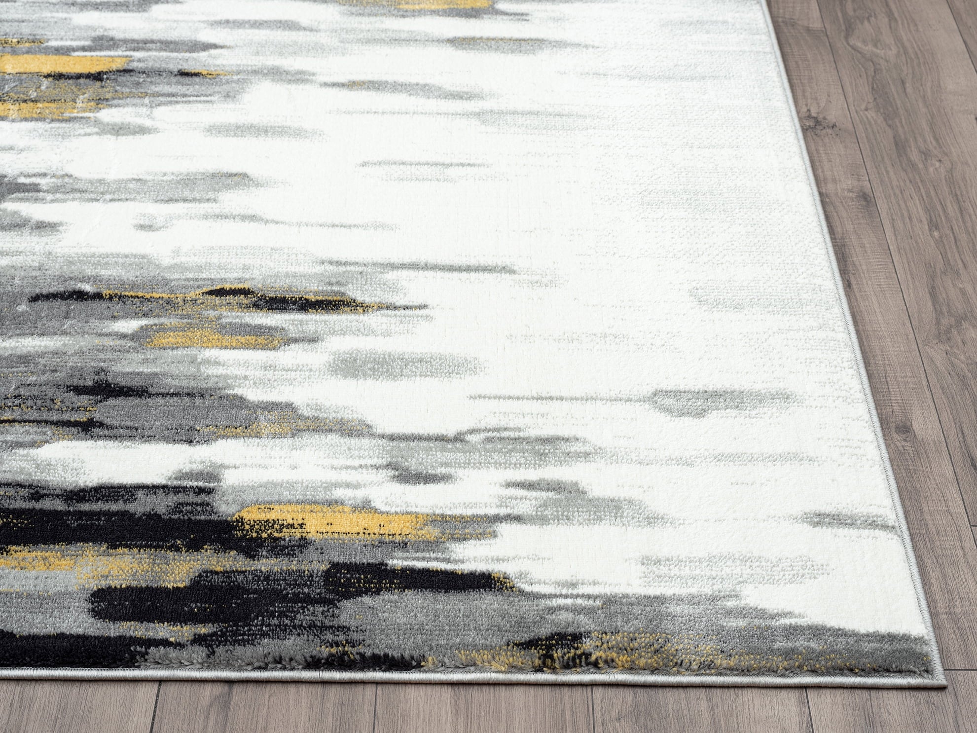 6 x 9 Grey Yellow Area Rug H519