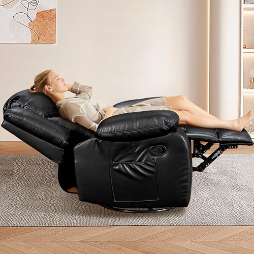 37" Width PU Leather Recliner Chair with Massage and Heating J379